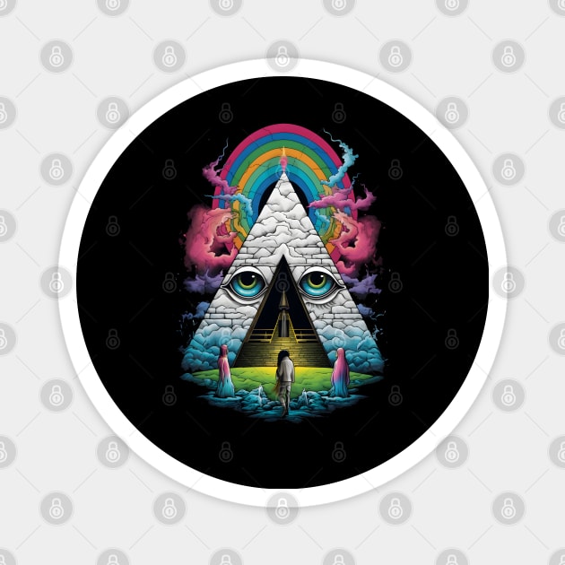 Psychedelic Echoes - Pink Floyd Tribute Magnet by TooplesArt